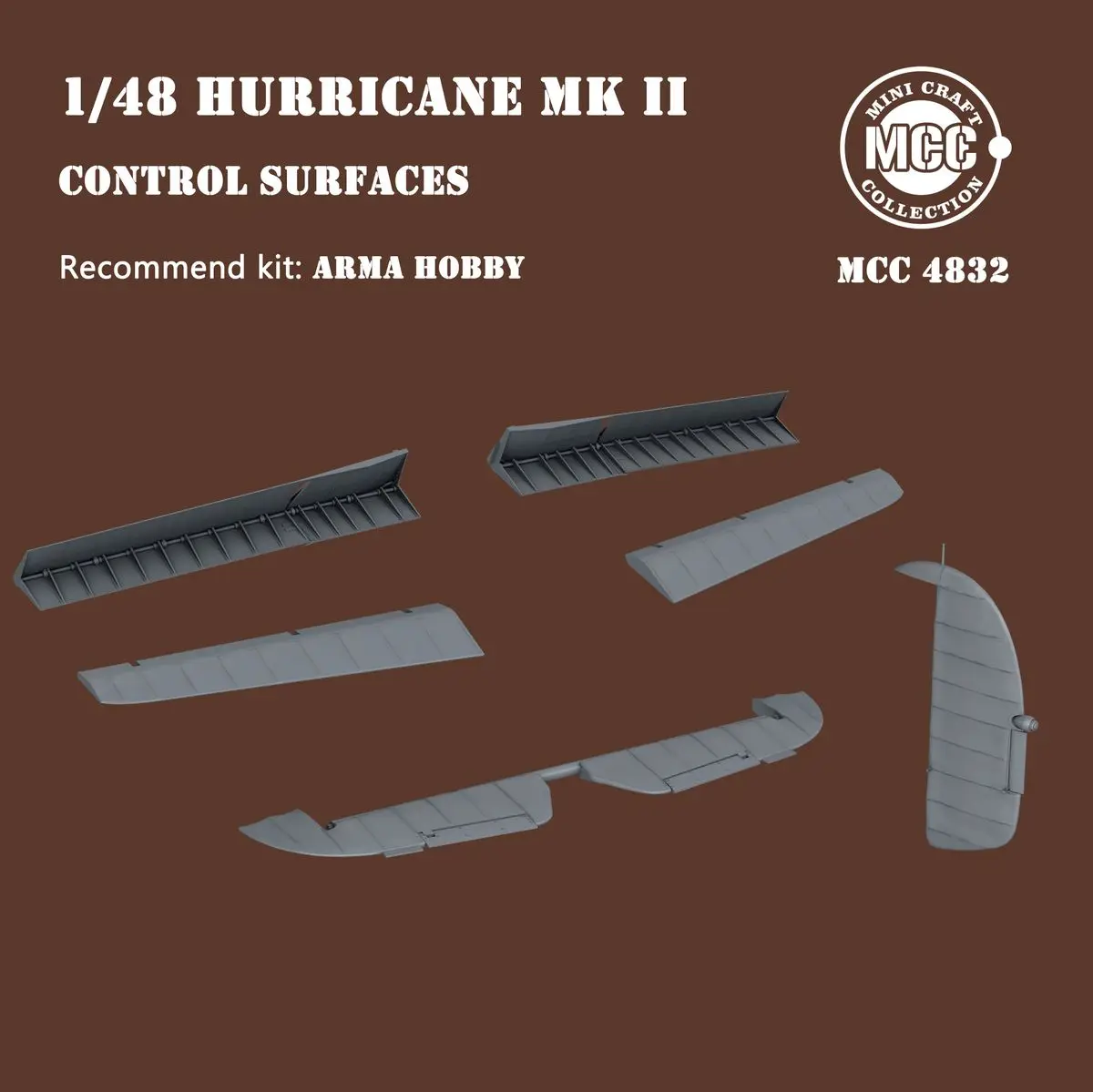 

MCC 4832 1/48 Hurricane Mk.II Control Surfaces for ARMA Hobby - Upgrade Detail Set