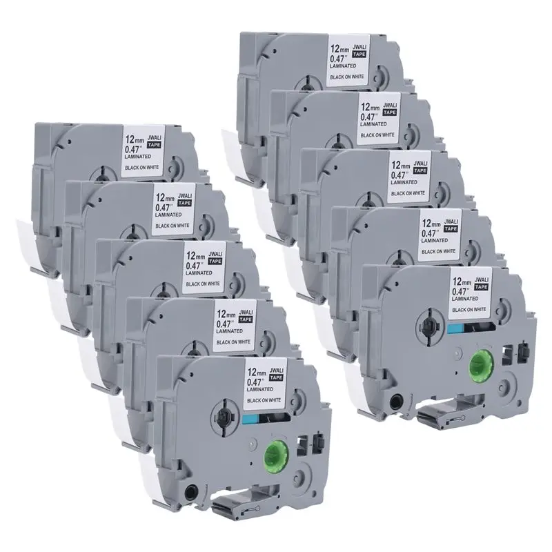 

AED7-10 Pack P Touch Label Maker Tape Replacement For Brother Tze-231 Tze Tz Tape 12Mm 0.47 Laminated White Label Refills