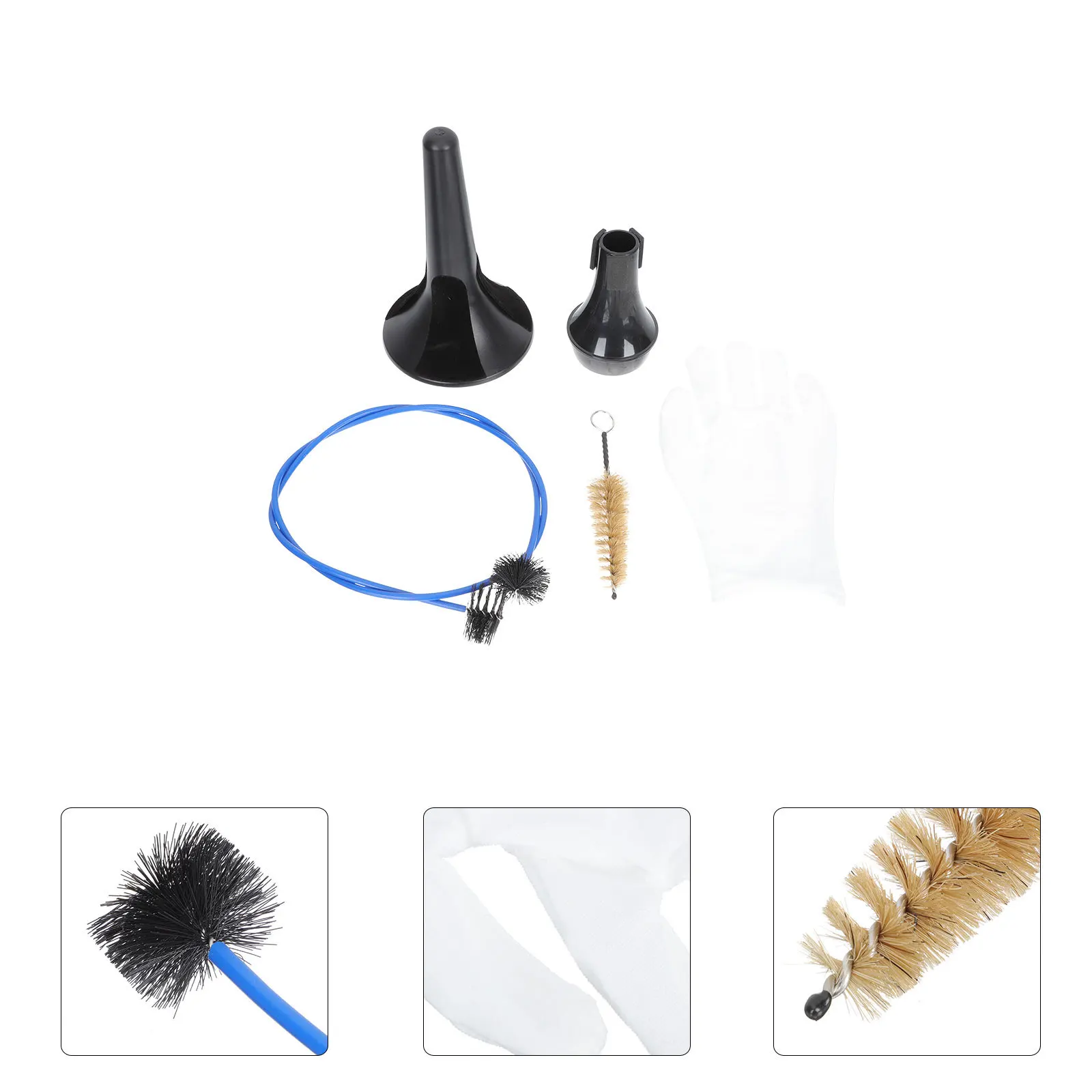 

1Set Flexible Double End Cleaning Brush Saxophone Trumpet Horn Maintenance Kit Multipurpose for Wind Instrument Clear Flare