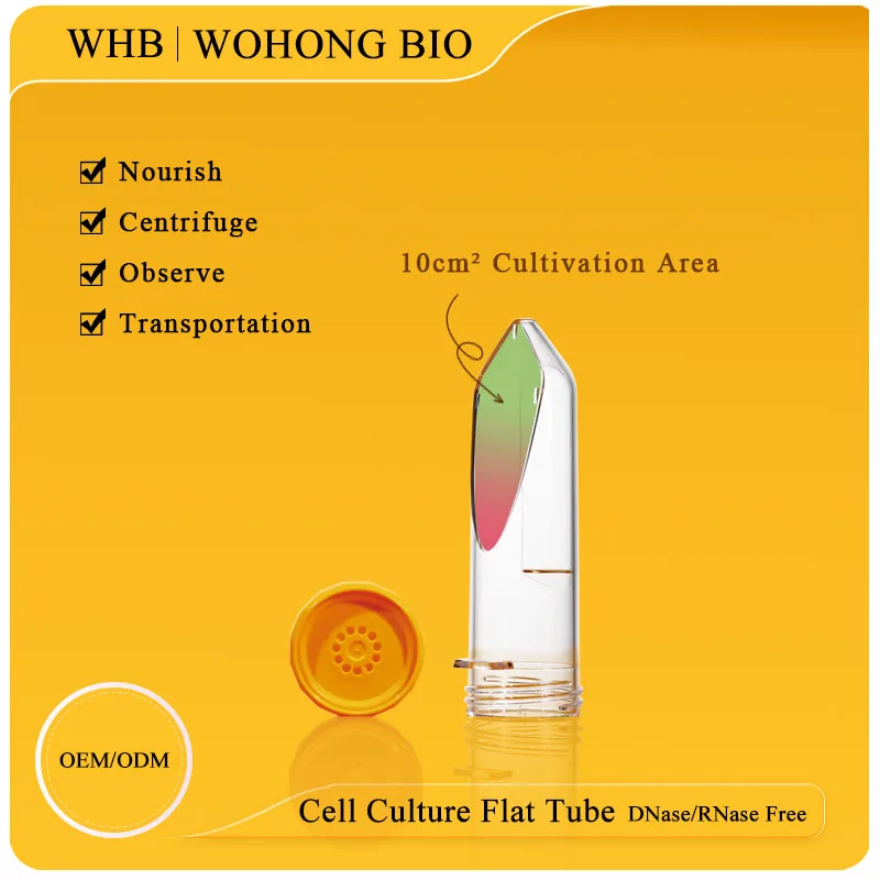 Cell Culture Flat Tube With 10cm² Cell Growth Area TC Treated Cell Culture Tube For 50ml Rotor Bio Experiment Lab Search Tools