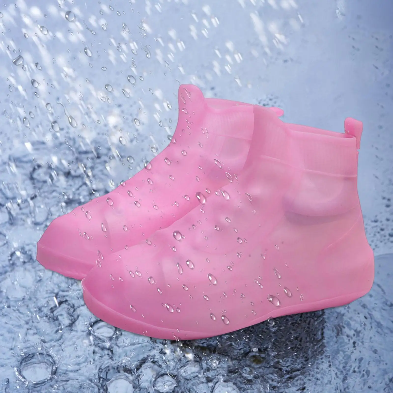 Waterproof Rain Overshoes Reusable Boot Covers Slip Resistant Shoe Protector for Everyday Travel Commuting