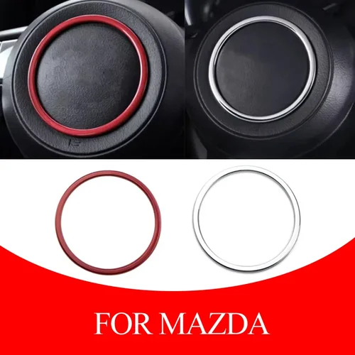 Imagen 1 del producto Para Mazda 3 6 CX3 CX-3 CX-5 CX5 CX8 CX 9 Axela 2017-2020 embellecedor para volante de coche círculo cubierta de lentejuelas accesorios adhesivos