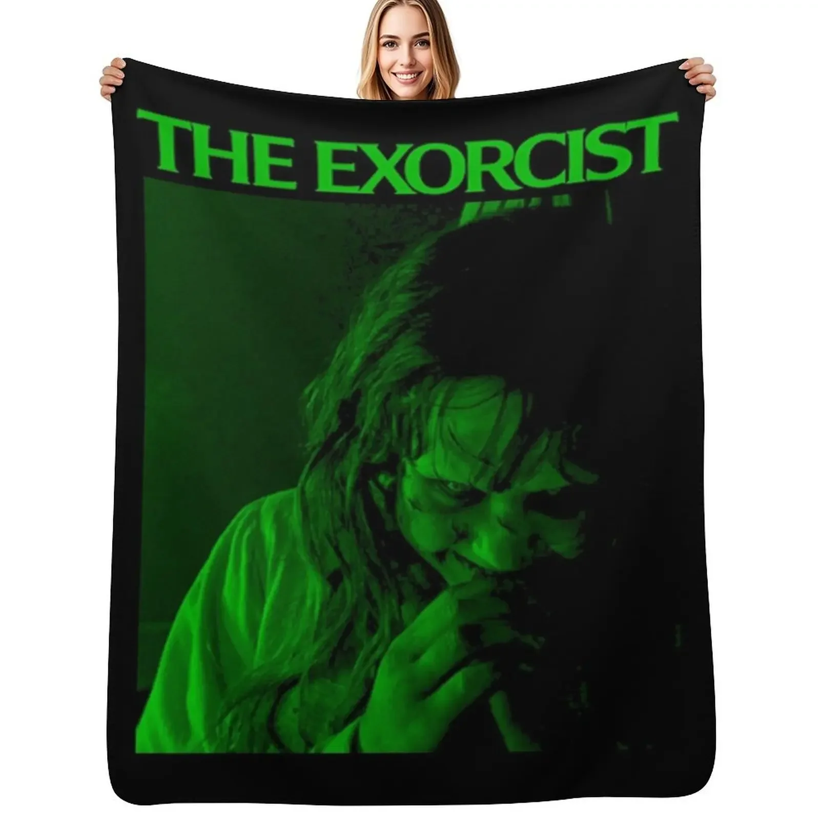 

The Exorcist Green Throw Blanket For Baby Plaid on the sofa Cute Blanket