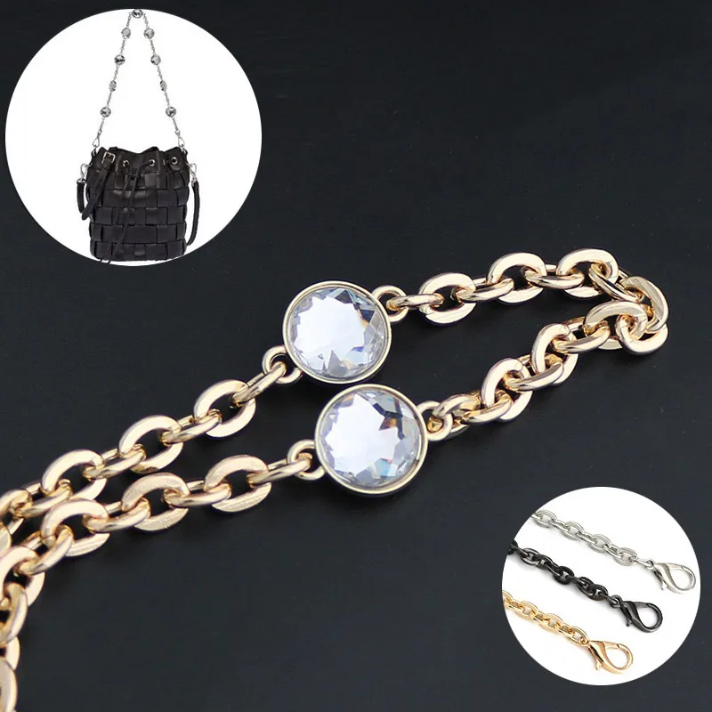 120cm Bag Chain Replacement Shoulder Messenger Bag Strap Handles for handbag Inlaid Diamond Decoration Bag Accessories