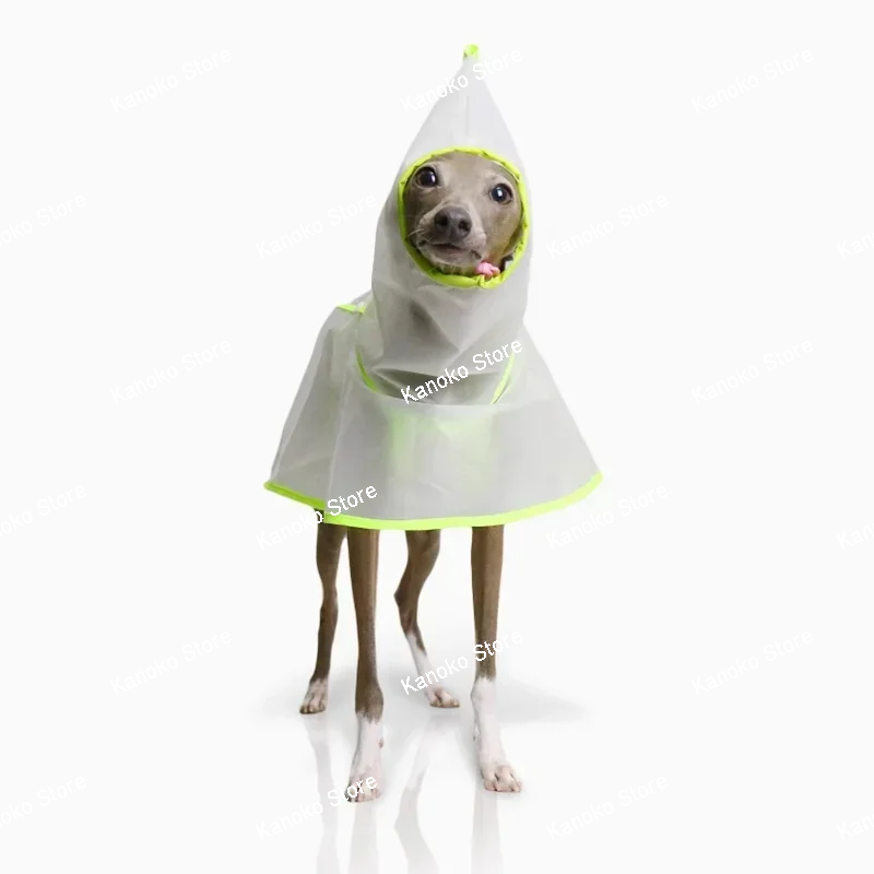 Transparent Light Pet Raincoat Small Dog Clothes Whippit Italian Greyhound Clothes Dogs Accessories  Ropa De Perro