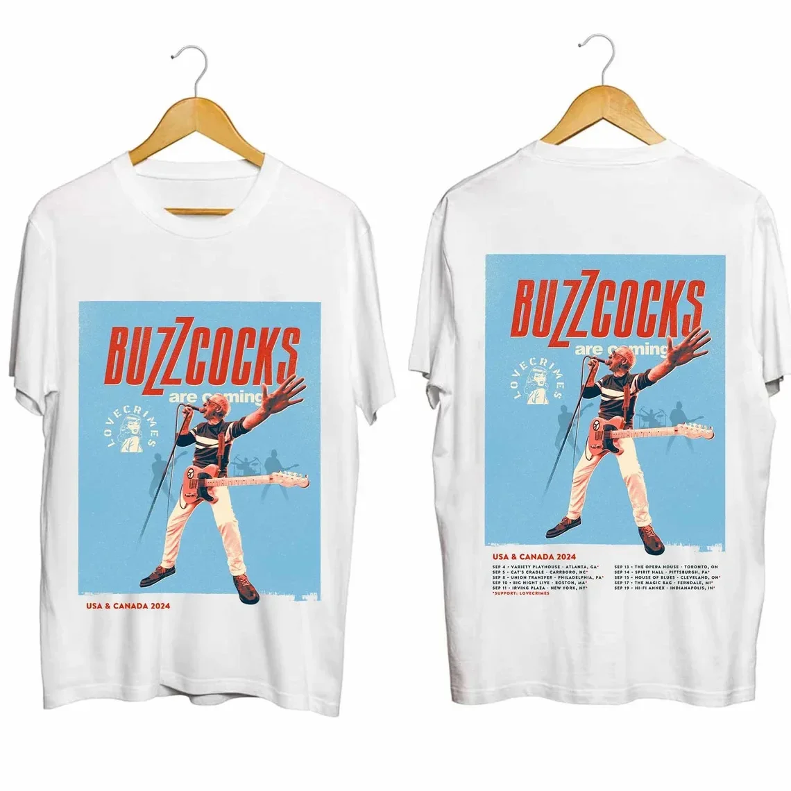 Buzzcocks Are Coming 2024 Tour Shirt Buzzcocks Band Fan Shirt