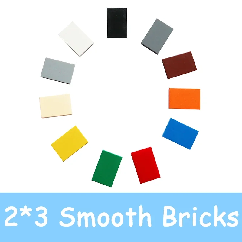 

50PCS MOC Assemble Particles 26603 Size 2x3 Bricks Flat Tile Smooth 2*3 Building Blocks DIY Educational Creative Toy for Kids