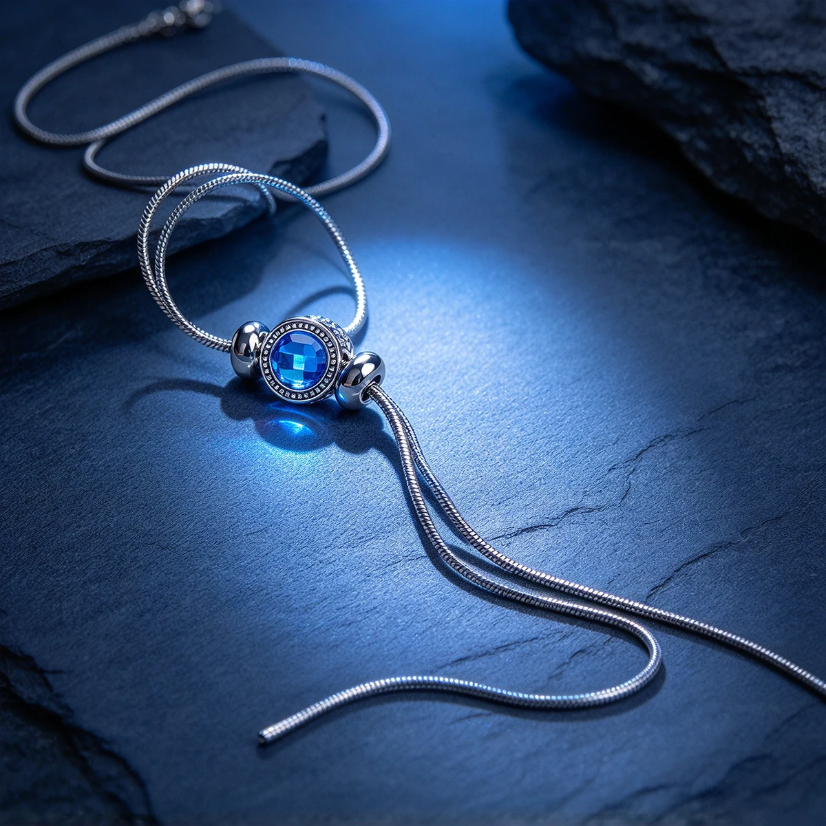 Necklace Women 2026 New Fashion Elegant Long Lariat Y Chain Blue Stone Pendant Sweater Jewelry Gift Collier Collana Collar Colar