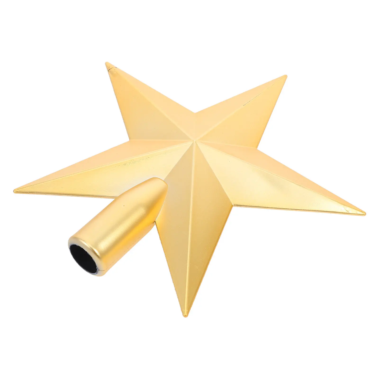 Five-Pointed Christmas Tree Topper .7in Matte Plastic Star for Xmas Tree Top Holiday Celebration Decor Festive Topper
