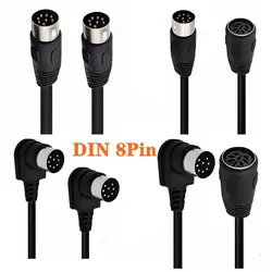 90 Degree Angle Large 8 Pin Din Male To Male Female Speaker Audio Cable Wire For Bang Olufsen B&O PowerLink BeoLab Power MK2