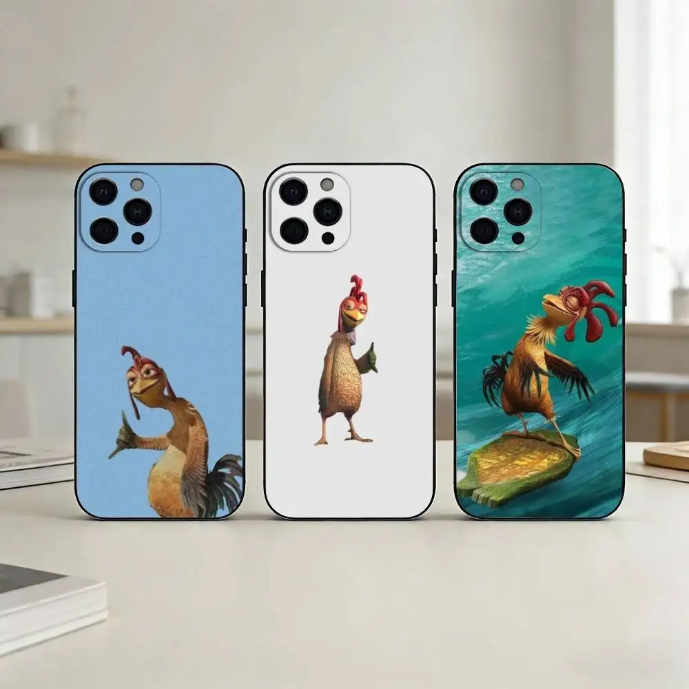 

funny chicken joe surf Phone Case For iPhone 17,16,15,14,13,12,11 Plus,Pro,Max,Mini Silicone black Soft Cover