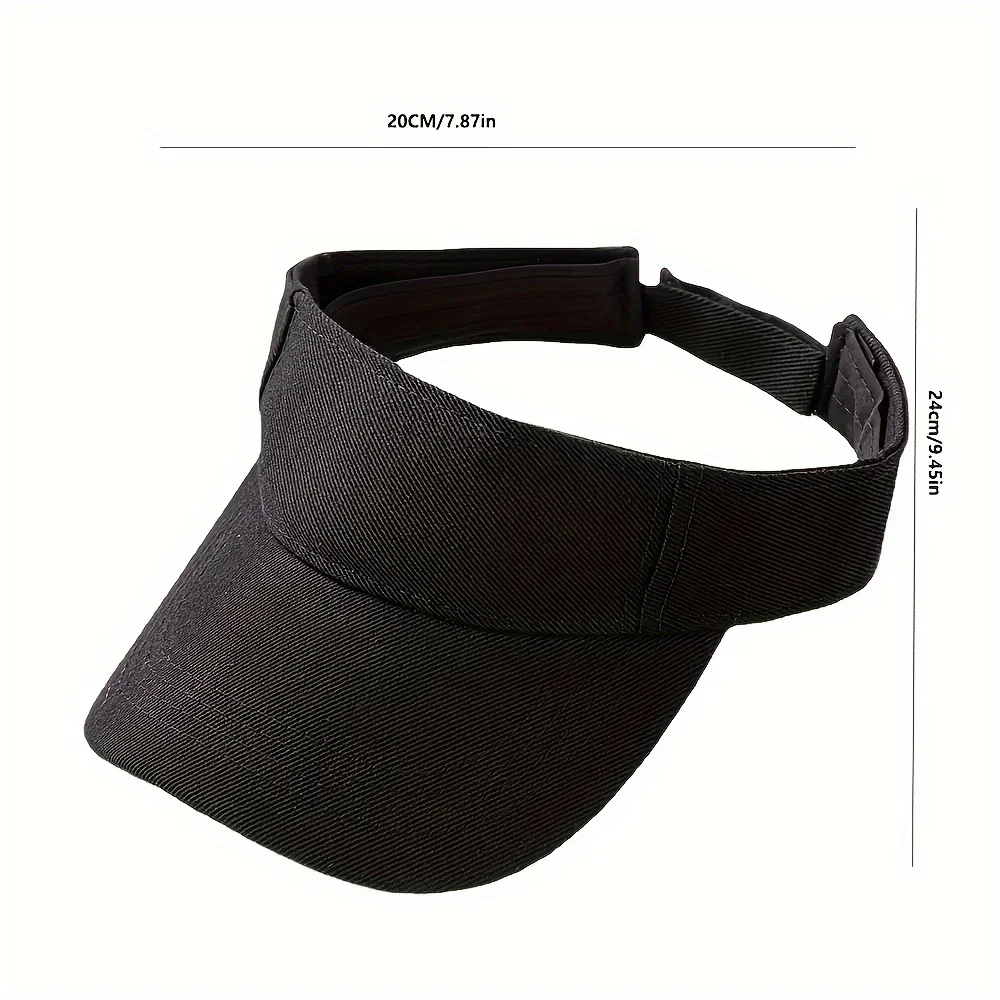 Sporty Sun Visor Cap - Breathable, Adjustable Baseball Hat for Outdoor Activities, Solid Color