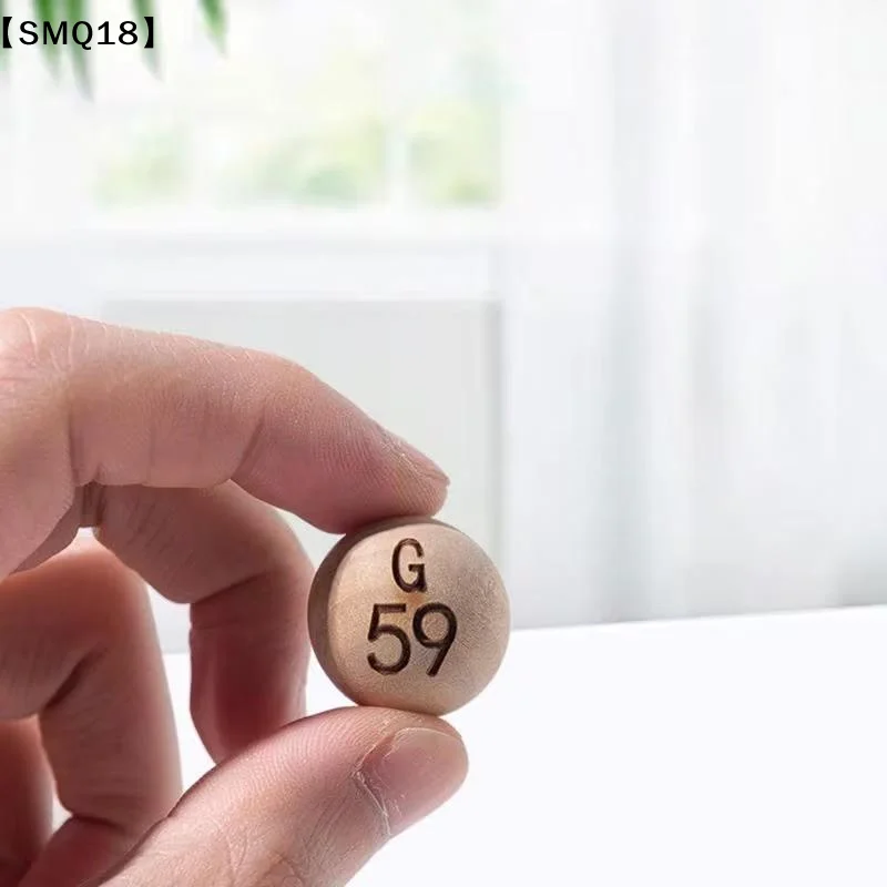 75-pecas-de-bolas-de-bingo-naturais-com-letras-e-numeros-gravados-reutilizaveis-para-festas-reunioes-familiares-lisas【smq】