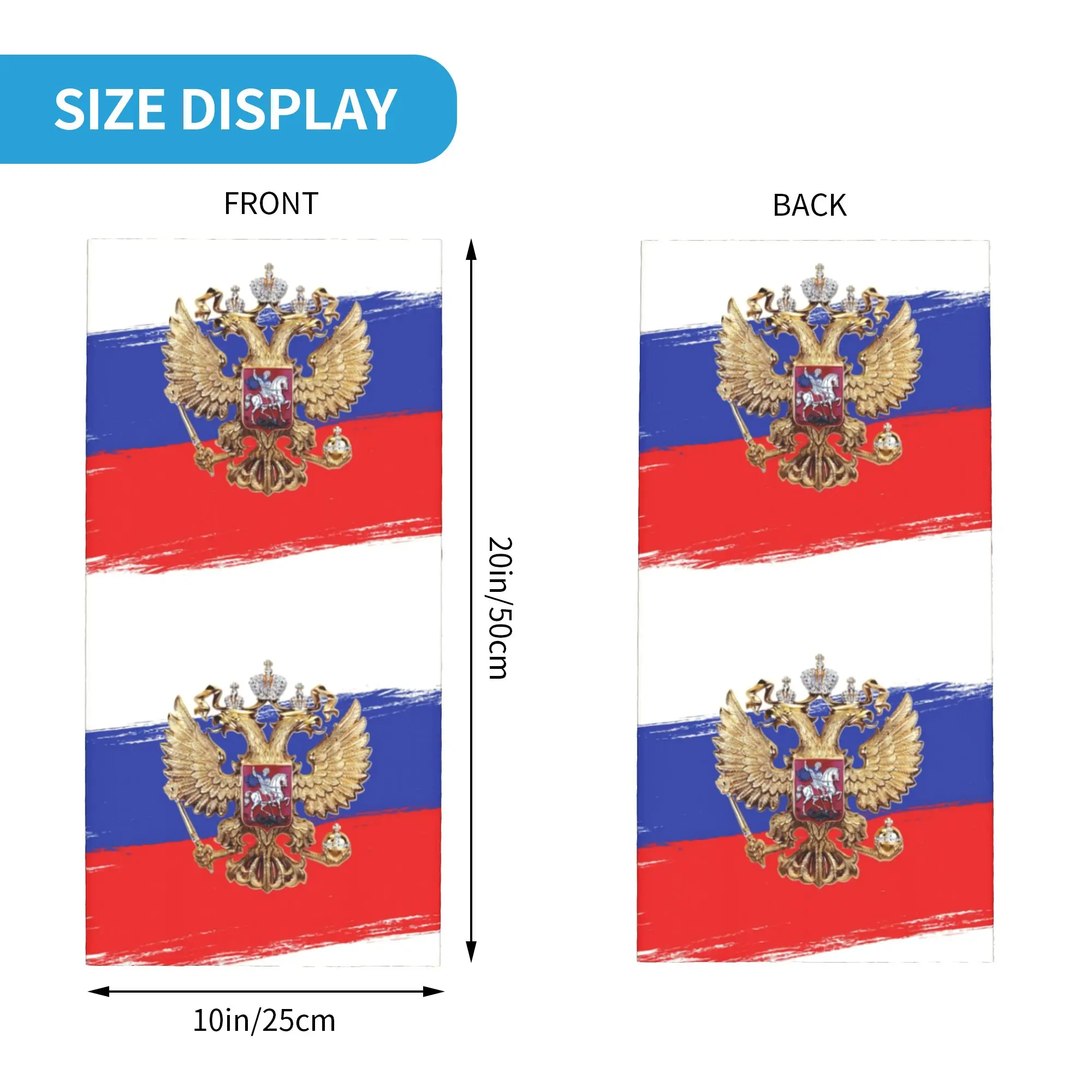 Russian Coat Of Arms Bandana Neck Gaiter for Hiking Women Men Wrap Scarf CCCP USSR Communism Headband Warmer Face Scarf Cover
