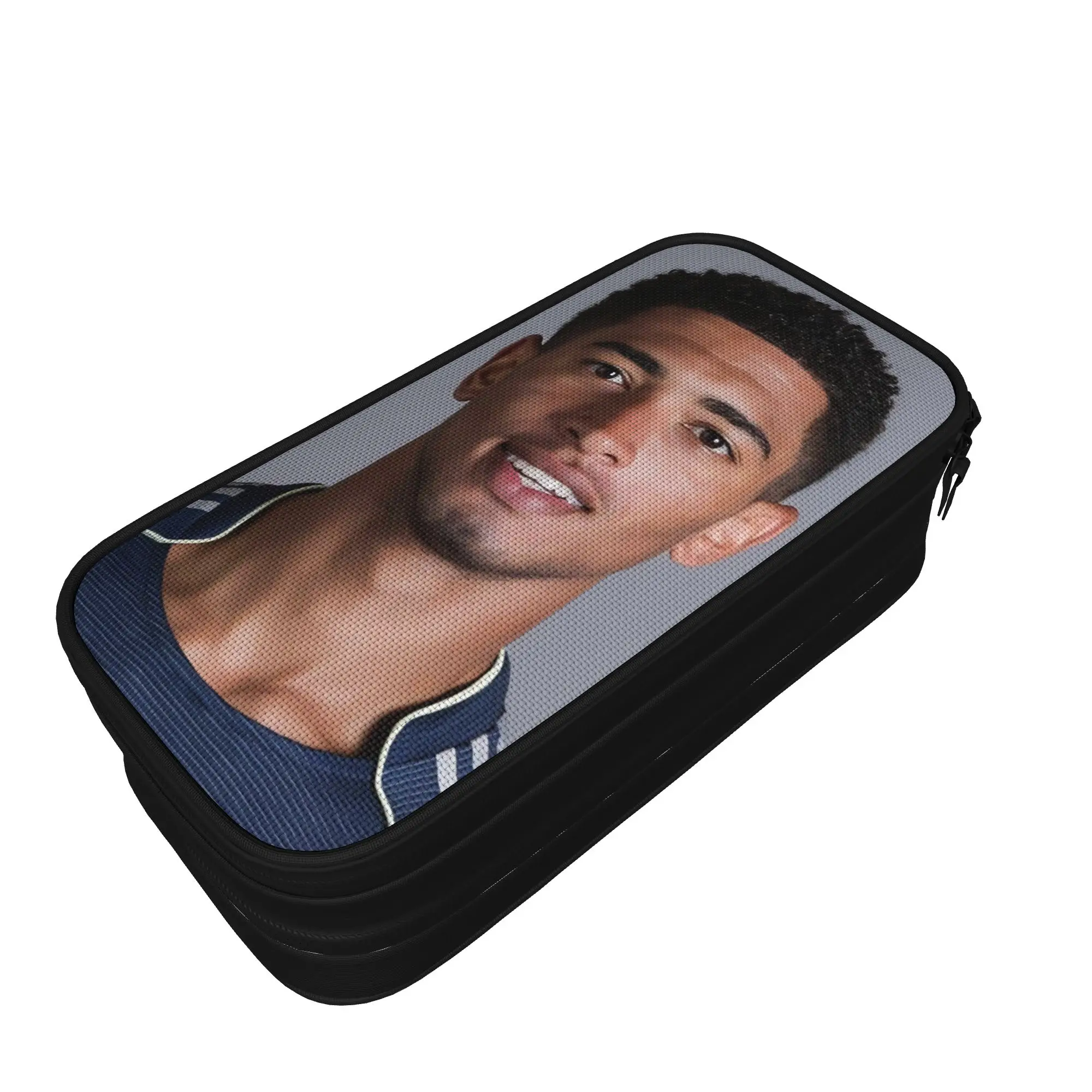 Large Capacity Pencil Case  J-Jude B-Bellinghams School Supplies Football Double Layer Pencilcase Girl Make Up Bag Birthday Gift