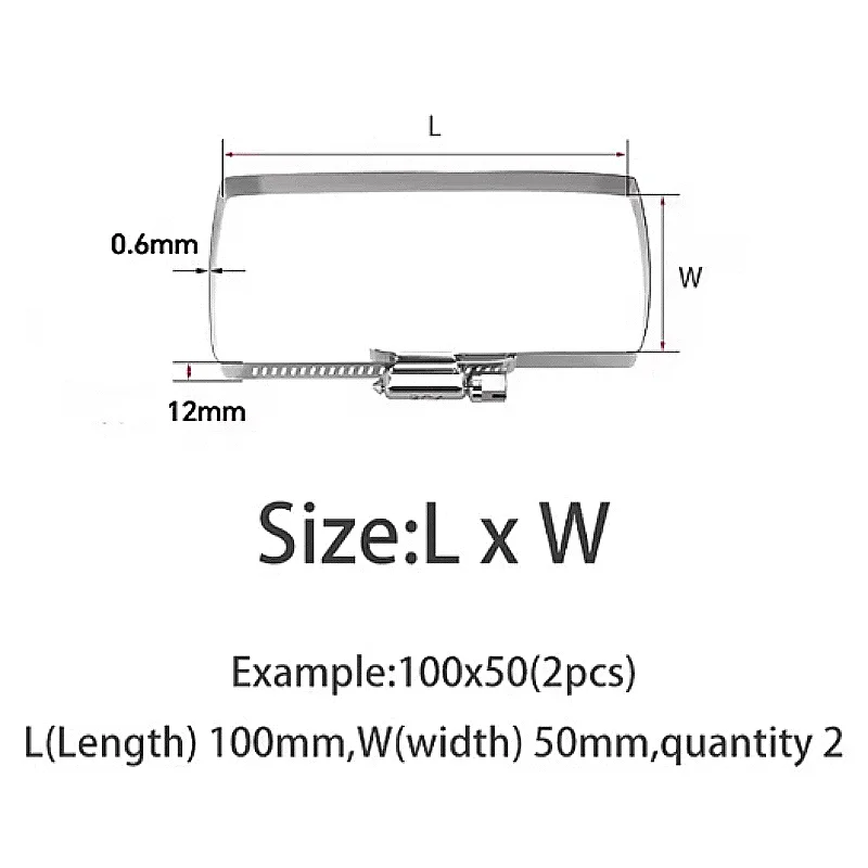 304 Stainless Steel Square Drive Hose Clamp Adjustable Gear Worm Hardware Spring Photovoltaic Cable Throat Bridge Fixing Clamps