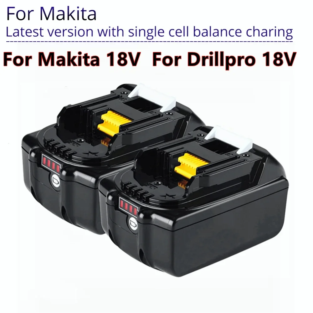 100% BL1860 Rechargeable Battery 18V 18000mAh Lithium ion for Makita 18v Battery BL1840 BL1850 BL1830 BL1860B LXT 400+Charger