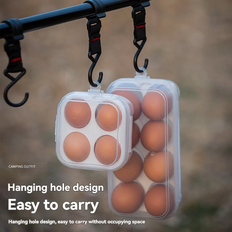 Outdoor Shockproof Egg Box Storage Box, Portable Camping Shatterproof Egg Tray, Home Plastic Protection Box, Travel Shatterproof