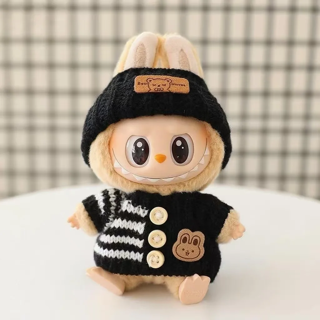 人形服 17 センチメートルラブブ用かわいいセーターバッグ衣装セットモンスターアイドル DIY ドレスアップアクセサリー誕生日クリスマスギフト用