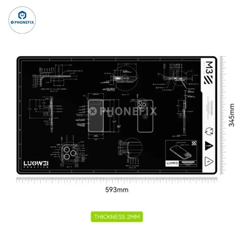 Imagem -05 - Universal Silicone Mat Desktop Work Pad Esd Magnetic Repair Platform para Smd Bga Solda Station Ferramentas de Reparo S160 Te509