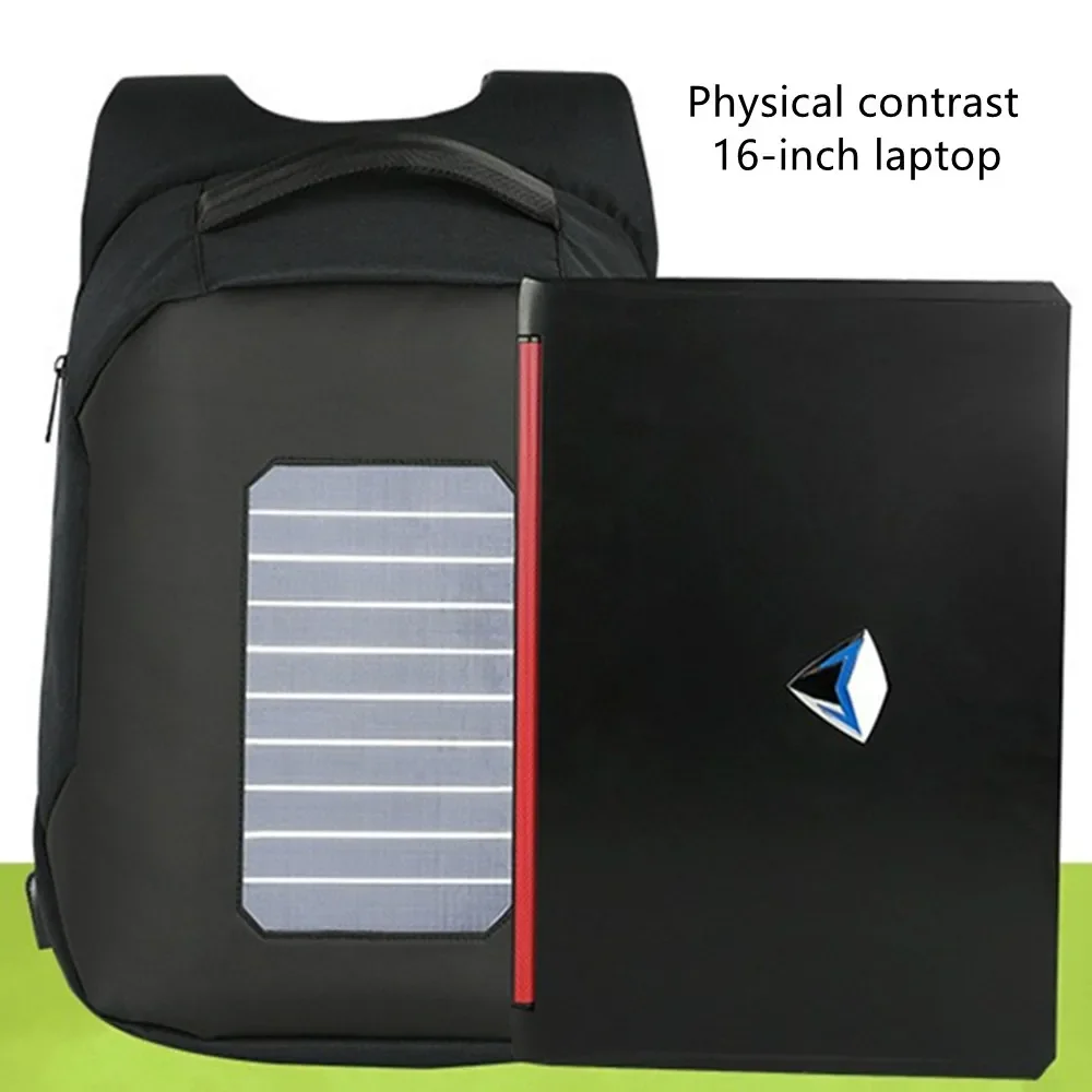 

Наружный водонепроницаемый рюкзак с солнечной панелью, дорожная деловая сумка с зарядкой через USB, сумка для хранения ноутбука, планшета, компьютера, багажа 16