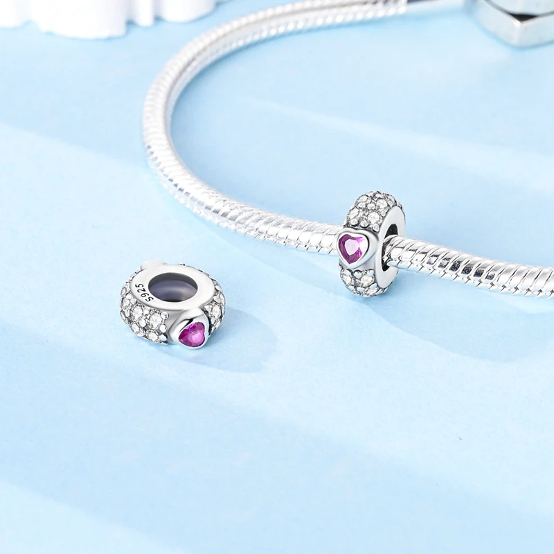 925 الفضة حسن الحظ سحر الأخضر الأزرق الأرجواني فراشة الخرز صالح الأصلي سوار DIY غرامة مجوهرات للنساء هدية #3