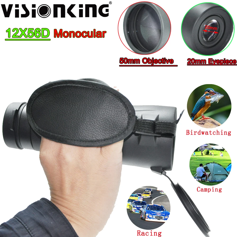

Мощный монокуляр Visionking 12X56 с дальним зумом и ручкой, открытый охотничий кемпинг, туризм, наблюдение за птицами, пуховый телескоп