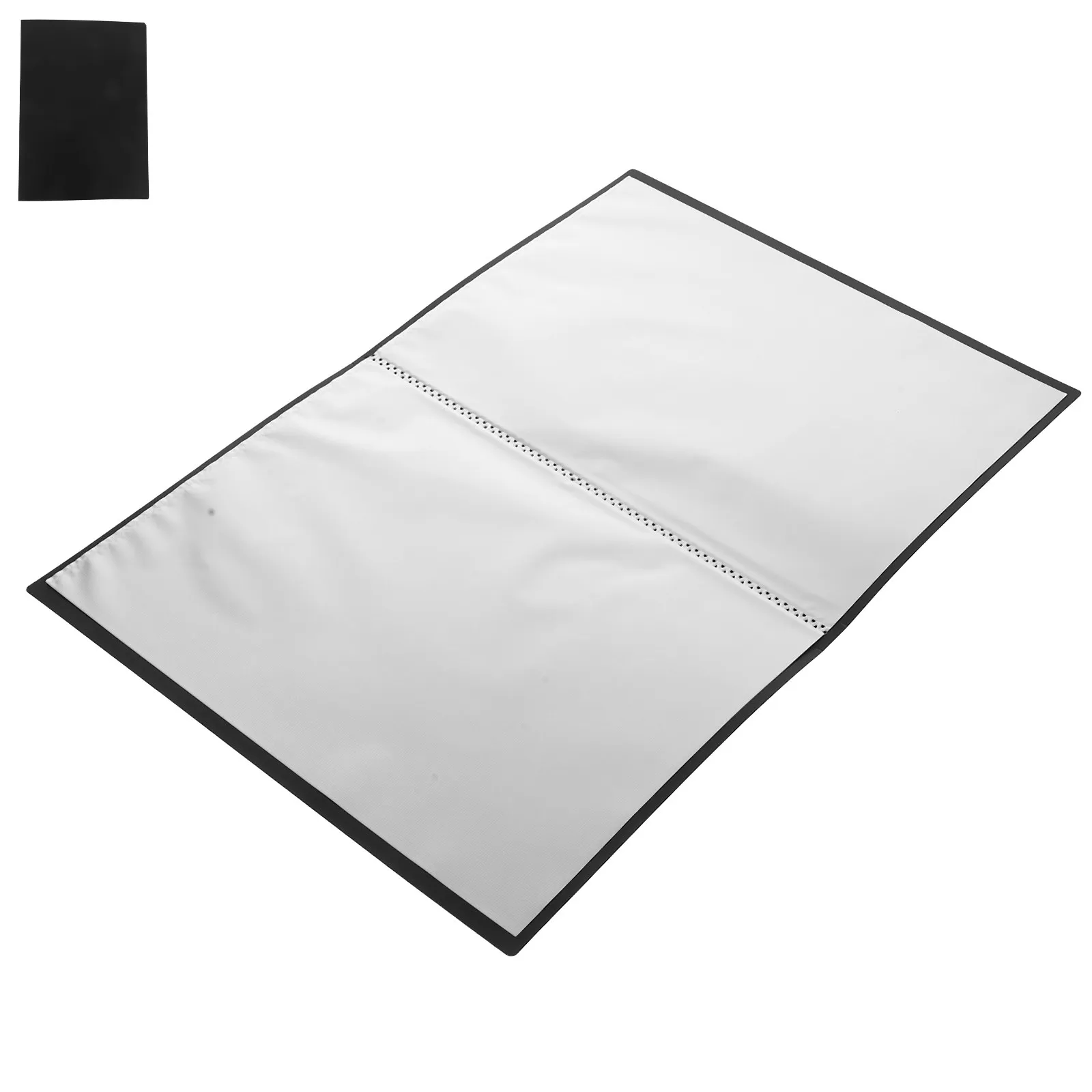 Black Hard Cover Presentation Folder A4 20 Pockets Matte Finish Document Organizer Sheet Music Storage Portfolio Binder