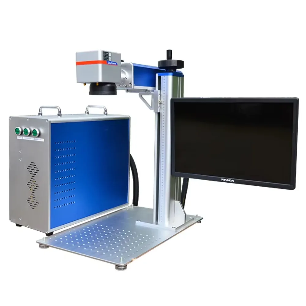 Rotary Fiber Laser Marking Machine 20W 30W 50W 60W 100W with Raycus for Metal