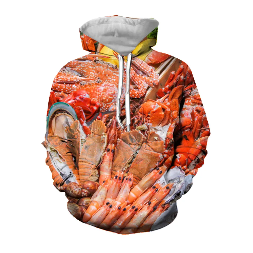 

Jumeast 3D BBQ For Life Printed Funny Hoodies For Men Seafood Barbecue Graphic Hoody Premium Comfort Clothing YK2 Drip Coats Top