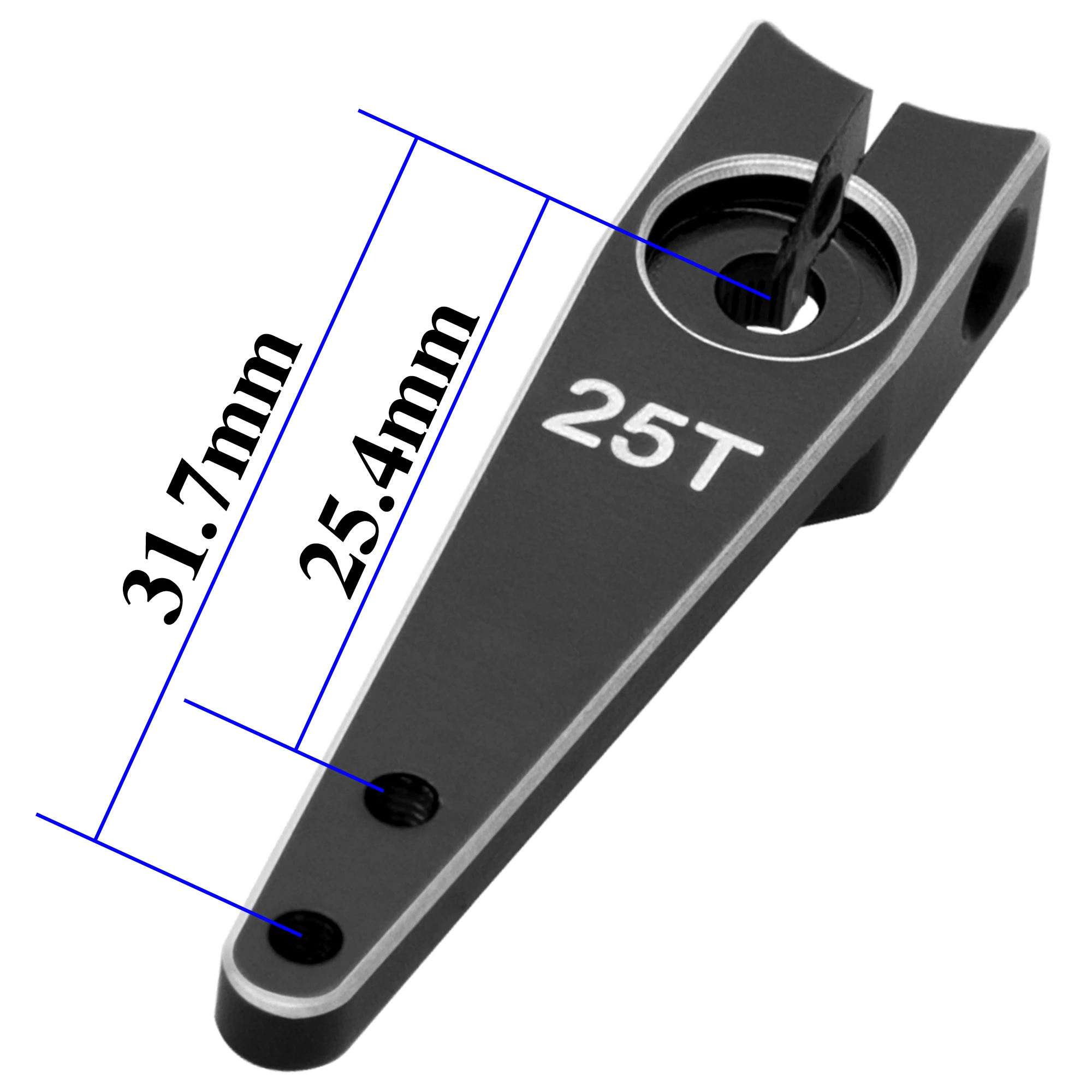 3Pack 25T Servo Braccio Corno Bracci Sterzo In Alluminio per Futaba Hitec Savox Servomotori di Potenza Misura RC Crawler Auto Aereo Aereo Barca