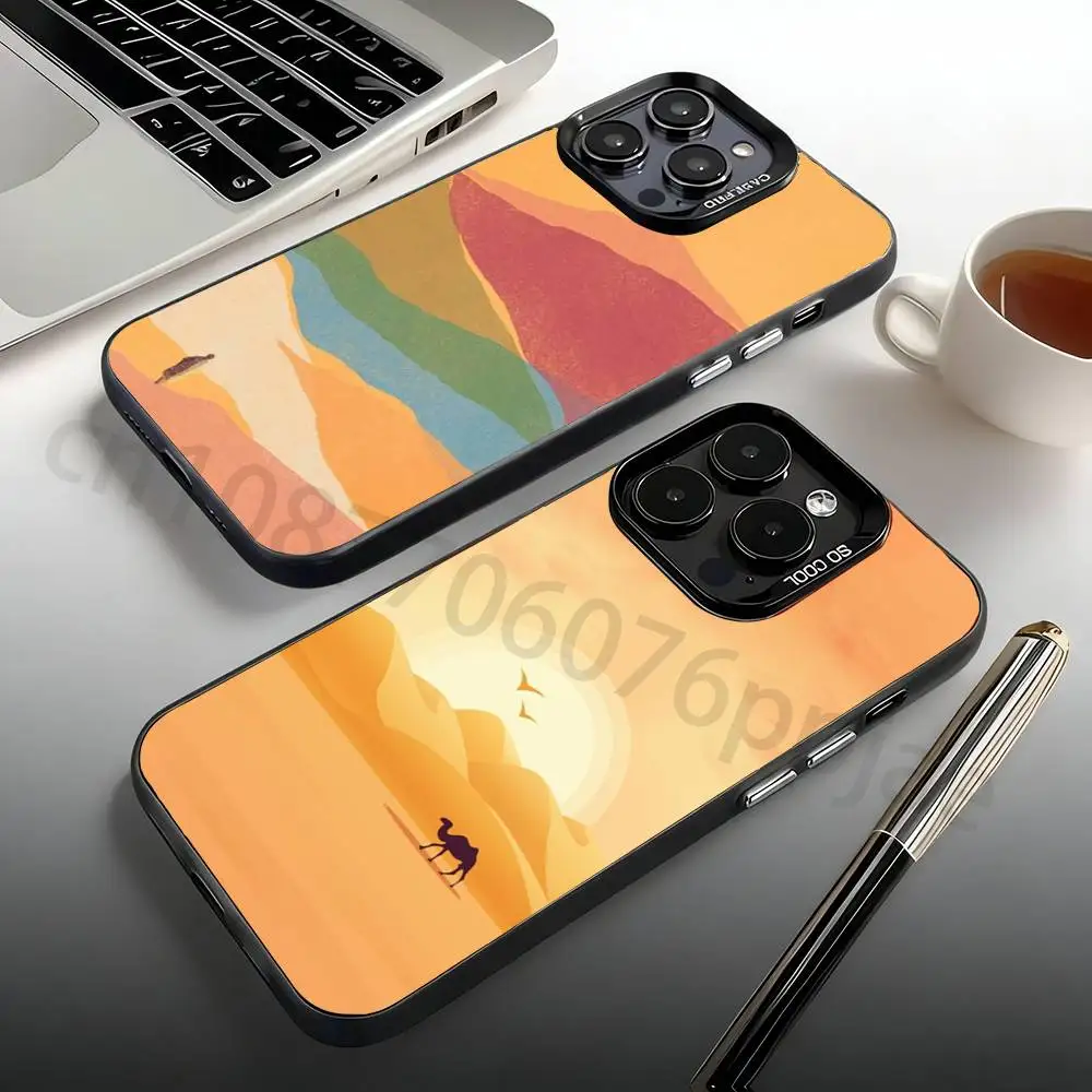 

Desert camel Phone Case For iPhone 17,16,15,14,13,12,11,Pro,Max,Plus,Mini Candy Matte Shockproof Cover