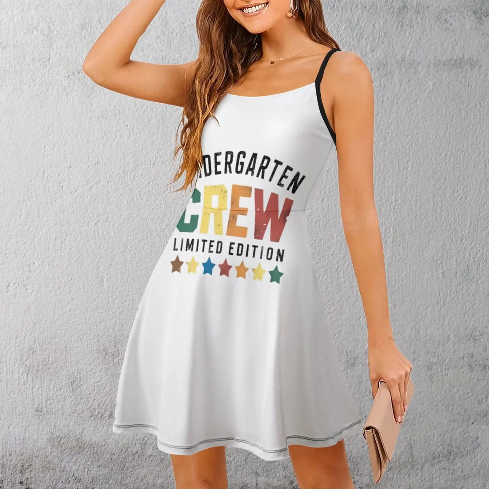 

Футболка со звездами для детского сада, женское платье на бретельках, забавные платья, милое экзотическое женское платье для отпуска