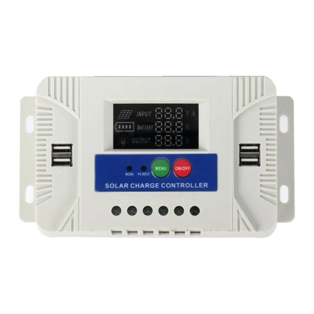 12V 24V Charge Controller 20A Solar Controller Solar Charging System For Lead-acid Batteries Battery 185*95*25mm