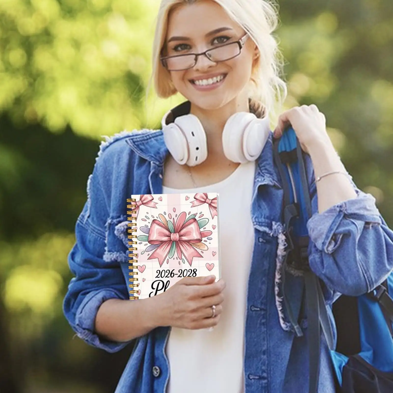 

3-летний ежемесячный планировщик в спиральной переплете, ежедневный блокнот в твердом переплете, 3-летний календарь-планировщик для дома, школы, офиса, работы, встречи