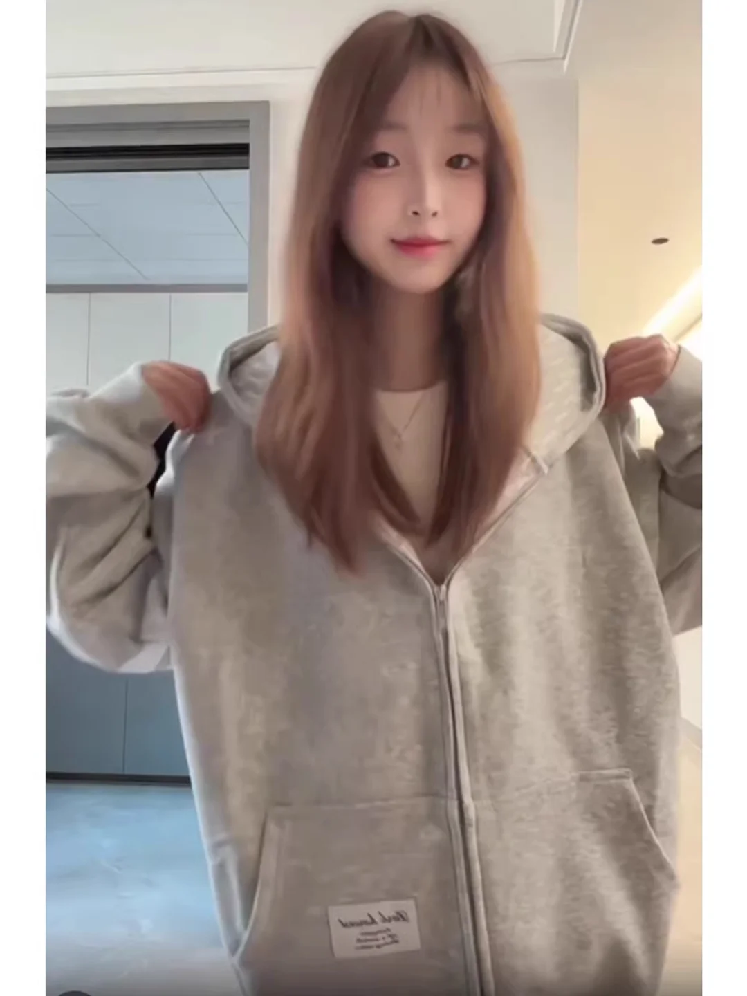 Retro American Three Bars Embroidery Hoodie Women's Spring Autumn Design Unique Couple Zipper Jacket Loose Fit Long Sleeve