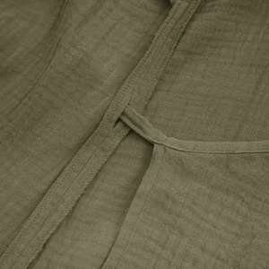 Ärmelloses Vintage -Kleid für Frauen, 100% Baumwolle, Crepe Gaze, V -Neckline, ärmelloses Verband, Maxi, elegante Kleider für Frauen 8 Hauptverkaufskleid Long Crepe - №3