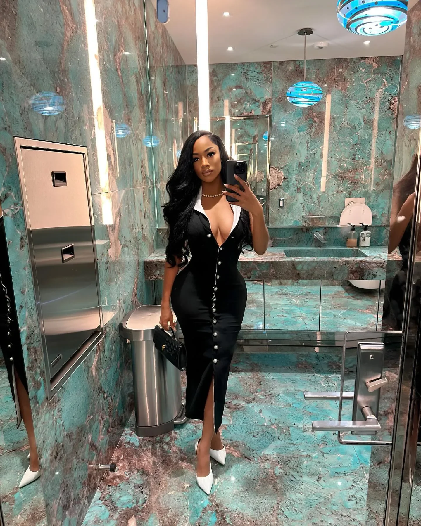 Vestidos largos ajustados de retales a la moda para mujer, vestido largo sin mangas con una botonadura, vestido largo hasta la rodilla con solapa de cintura alta para verano