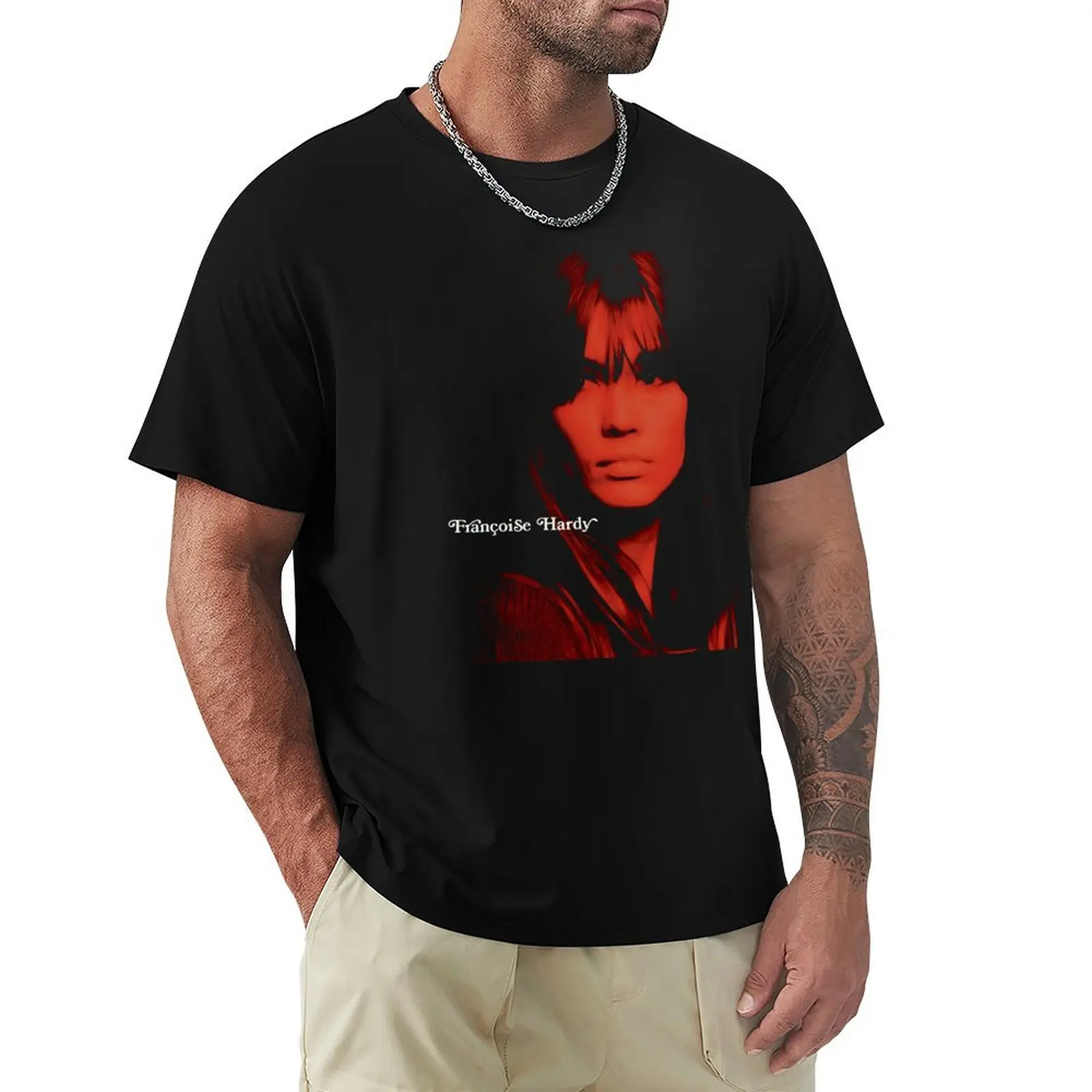 

FRANCOISE HARDY RED PORTRAIT T-Shirt customizeds baggy shirts mens graphic t-shirts