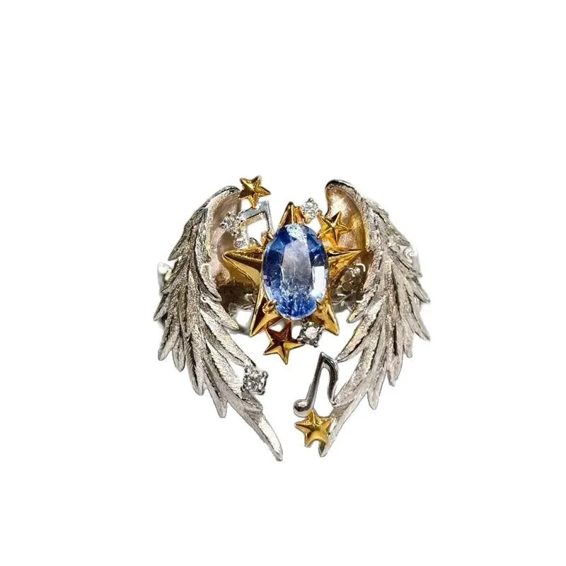 New Arrival Wings Star Pattern Adjustable Ring Exquisite High Sense Fashion Finger Accessories Unisex
