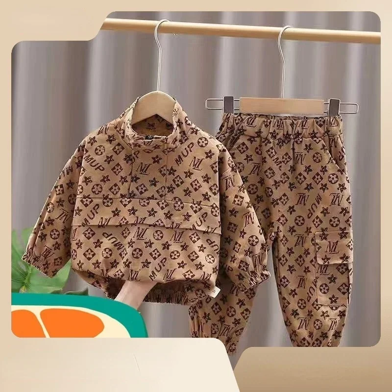 mother kids Fashion Kid Clothing 2023Autumn New Two-piece Baby girl clothes Kid Clothes Girl boy Pullover Groups of Pant ملابس