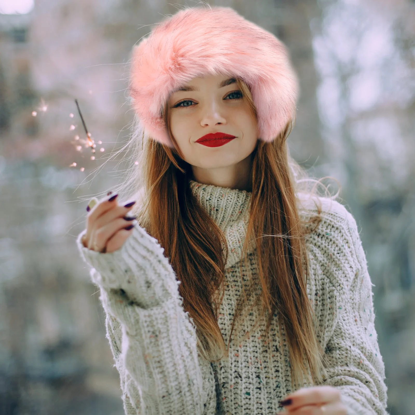 

Faux Headband Winter Warm Ear Warmer For Women Thick Cozy Hat Circle Stylish Earmuffs Party Christmas Accessory