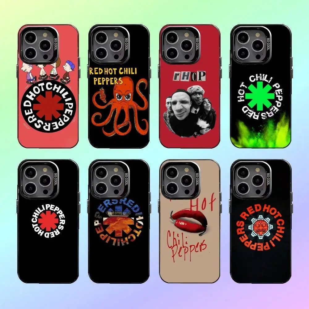 

R-Red Hot Chili PeppersS R-RHCP Phone Case For iPhone17,16,15,14,13,12,11 Plus,Pro Max Colored silver phone case