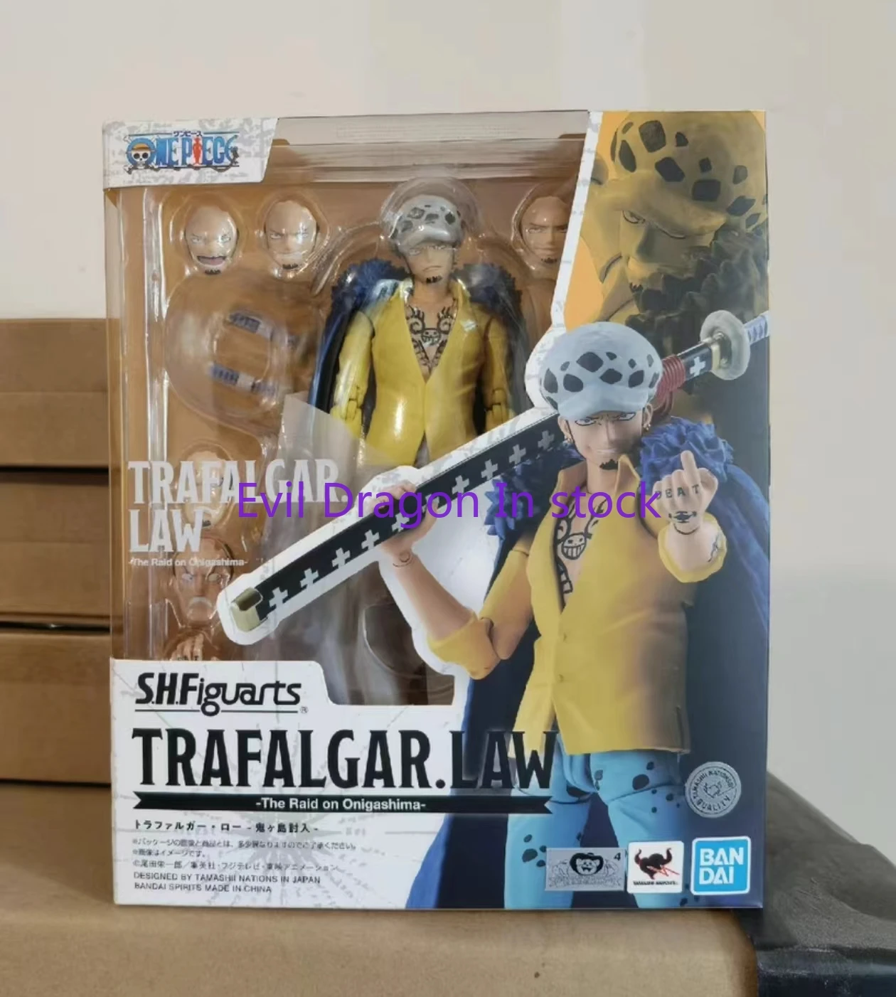 100% Original Bandai S.H.Figuarts SHF One Piece Trafalgar Law Luffy Yamato Anime Action Figures Toys Model Collector SH Figuarts