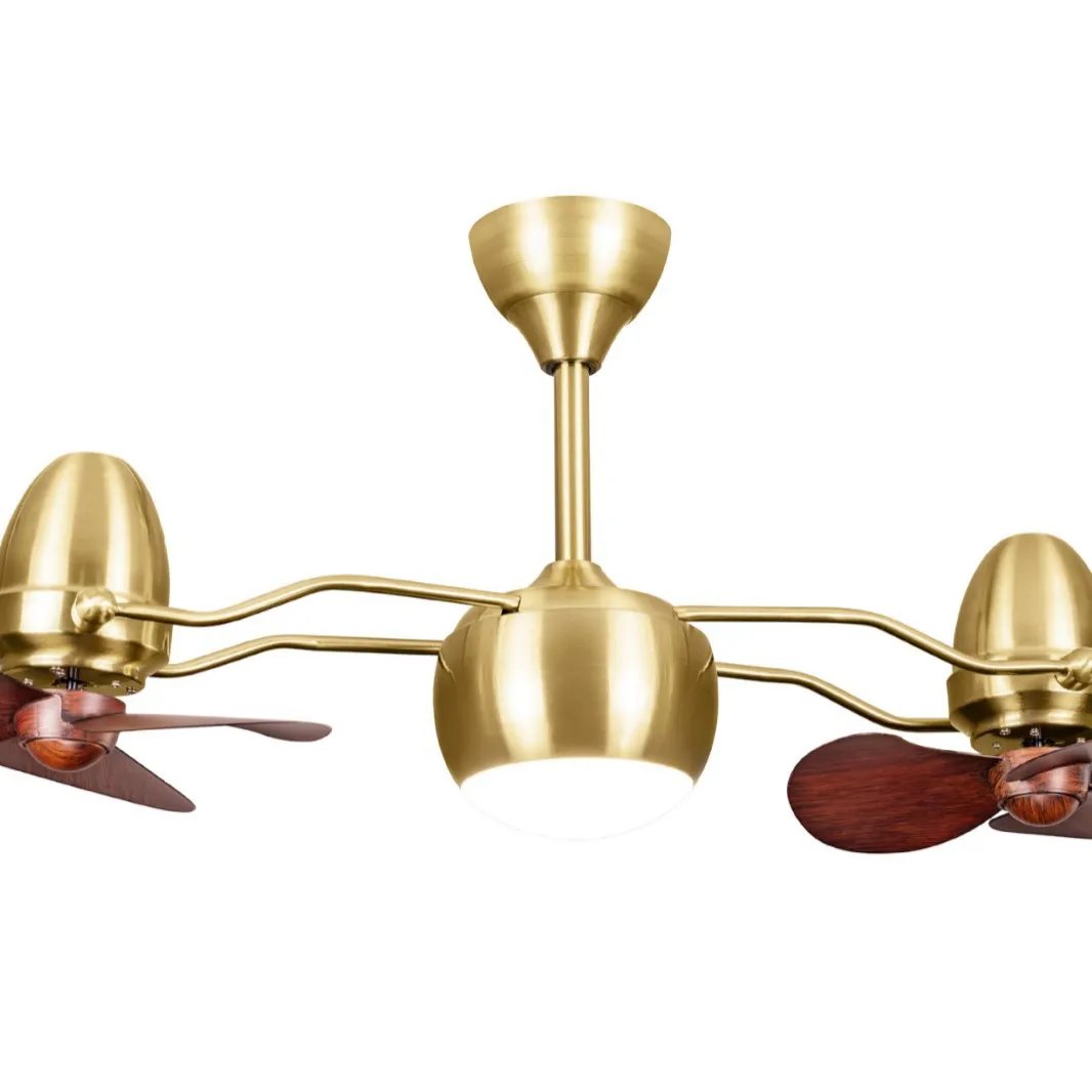 Creative Double-head Fan Light Home Living Room New Study Ceiling Fan Light