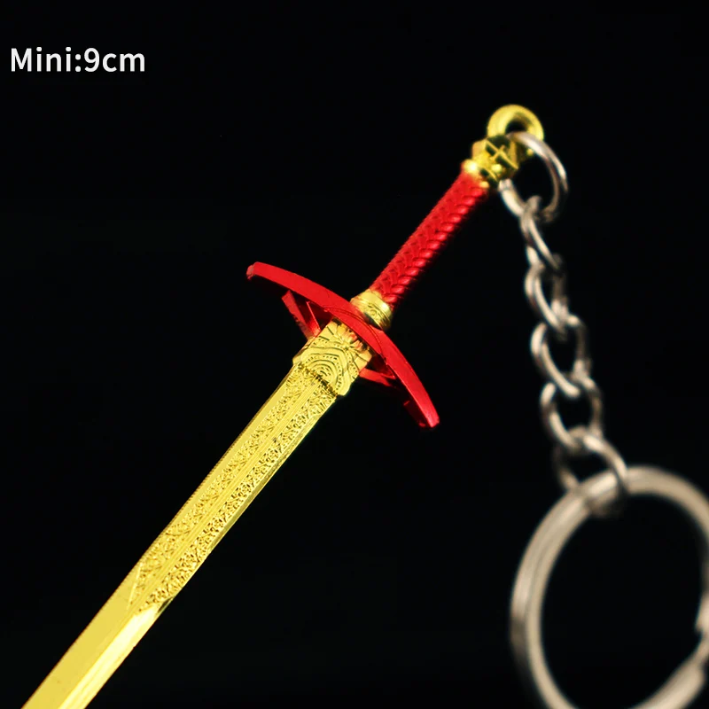 Mini Sword Keychain 9cm Blood-Bound Blade Baldur's Gate 3 Game periphery Full Metal Weapon Model Home Ornament Crafts Toy