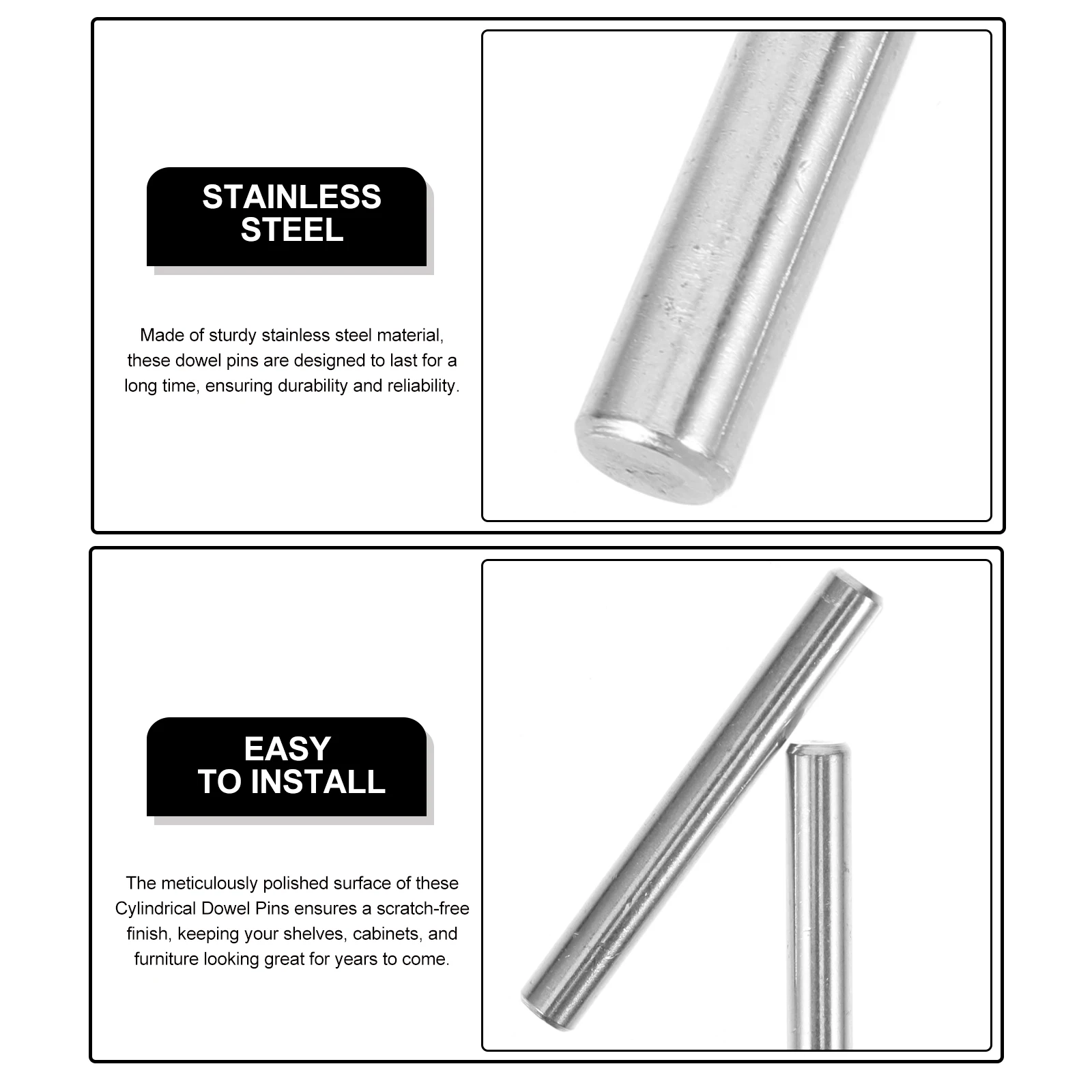 

30 Pcs Stainless Steel Shelf Pins Shelves Dowel Cylindrical Support Pegs Locating