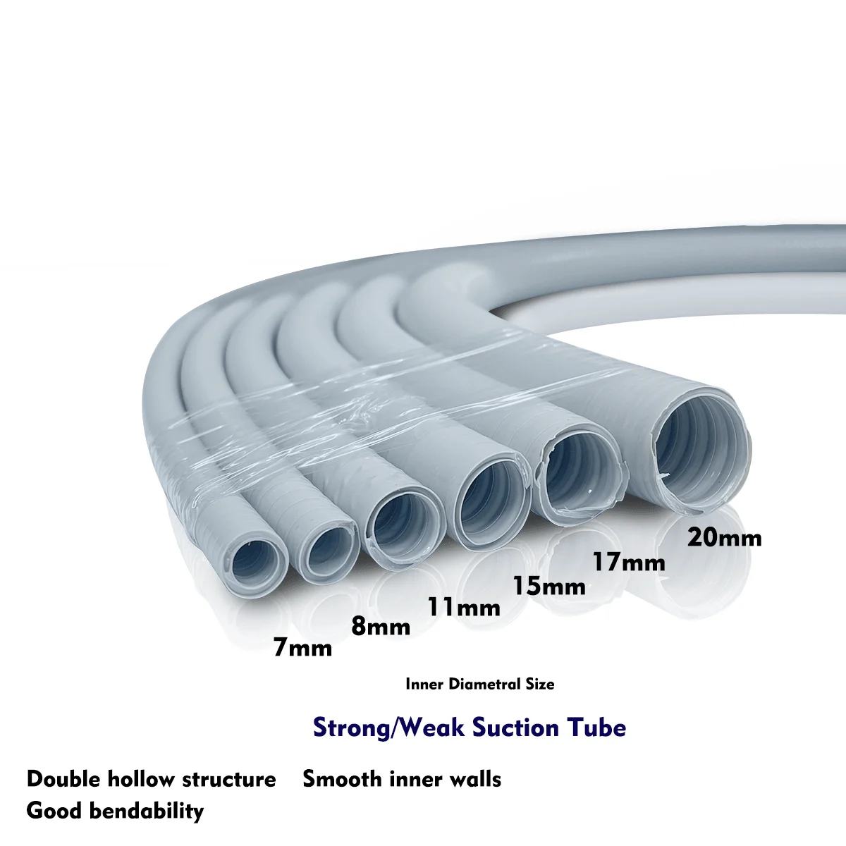 10.5M/Roll Dental Strong suction Weak Suction Tubing Tube Hose Pipe 8mm-22MM kavo sirona Adec Type HVE low High Volume Ejector