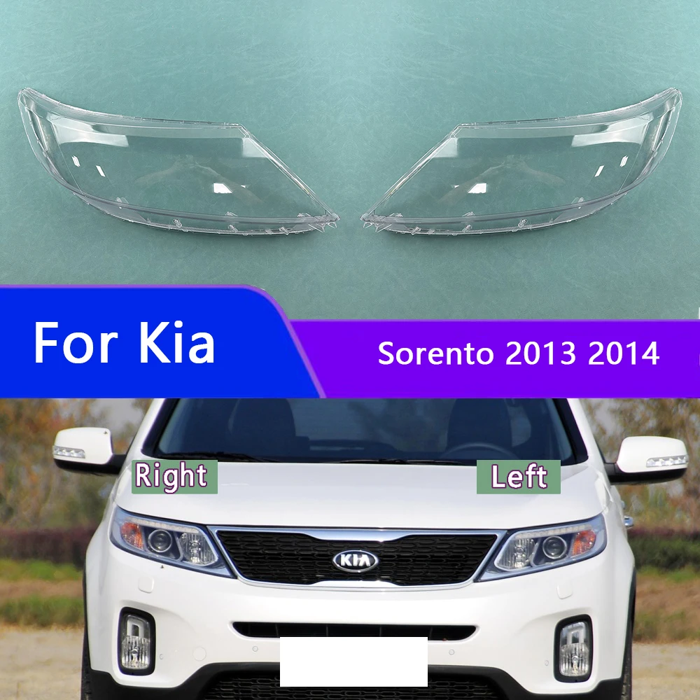 

For Kia Sorento 2013 2014 Headlamp Cover Headlight Transparent Lens Lamp Shell Plexiglass Replace Original Lampshade