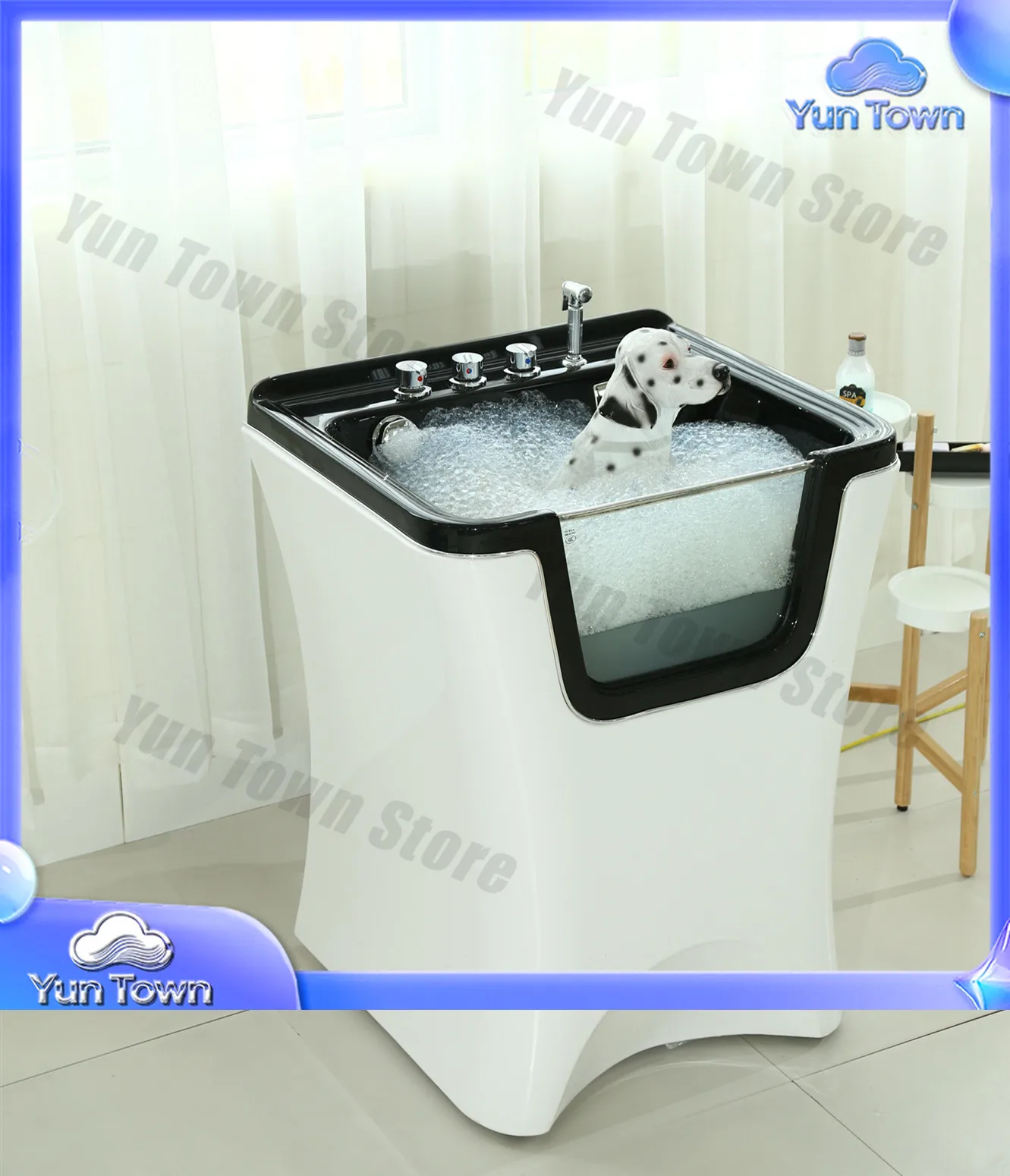 Korea Modern Design Dog Grooming Bath Tub CE & ISO9001 Certified with Massage Function and Drainer Accessory for Bathroom Use